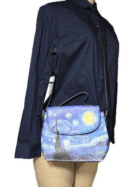 🎨 Cosmic Aura Vincent van Gogh "The Starry Night" Crossbody Satchel Bag